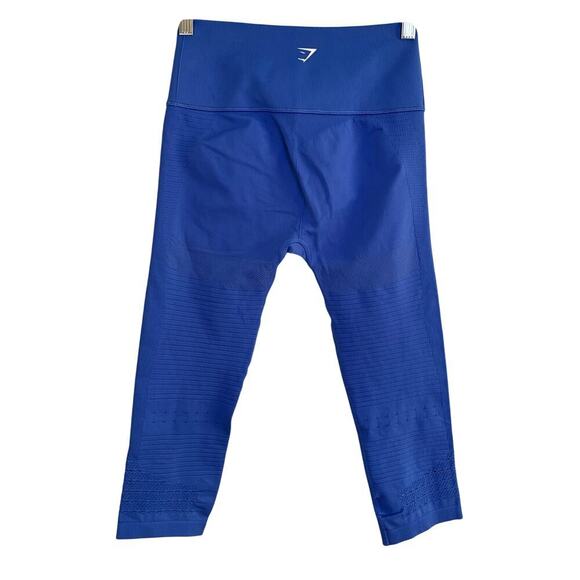 Gymshark Energy Seamless Cropped Leggings Size Medium High Rise Eyelet Workout - Picture 3 of 14